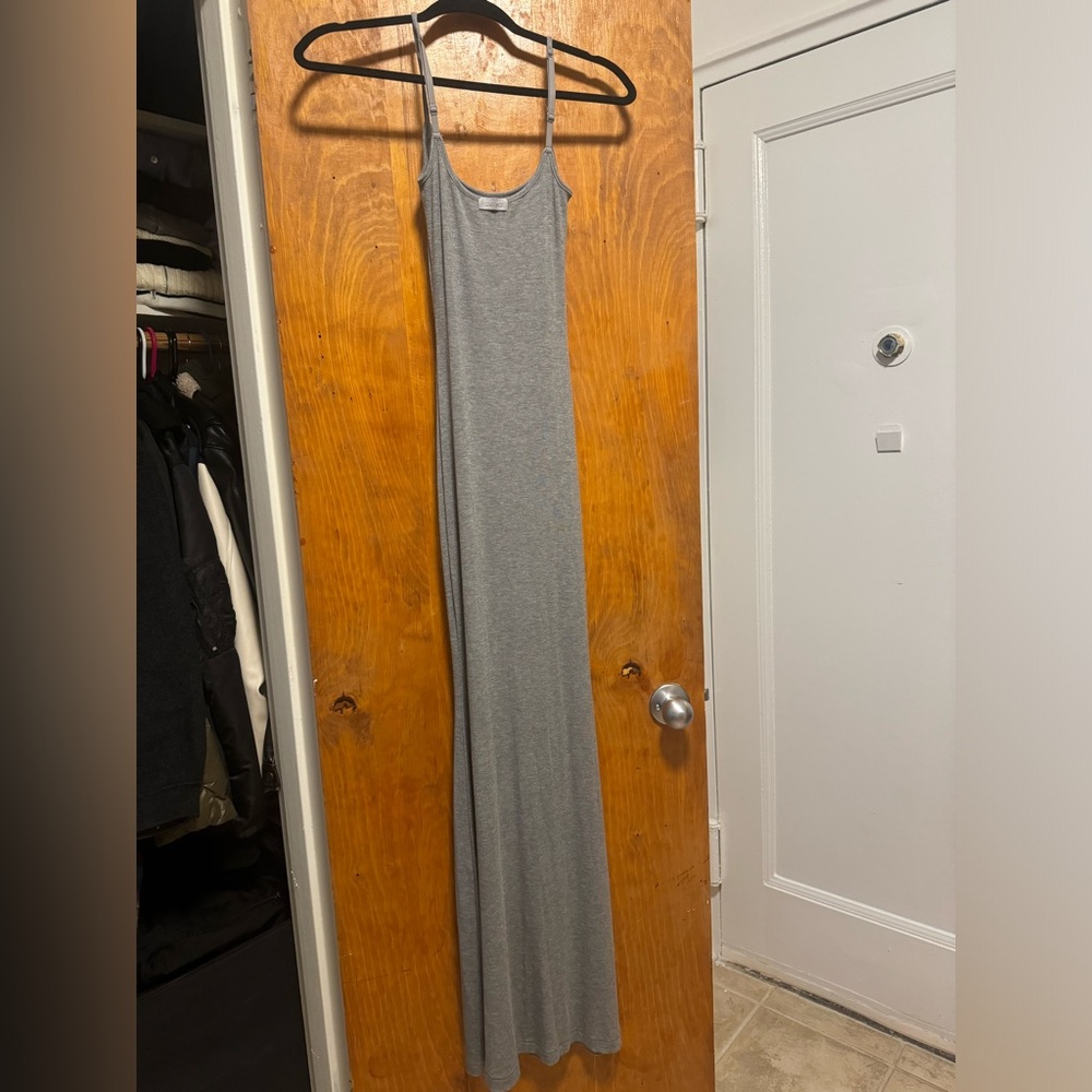 SKIMS Long Gray Maxi Dress